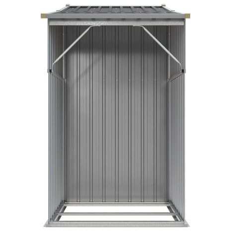 Tuinschuur 277x93x179 cm gegalvaniseerd staal grijs