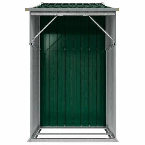Tuinschuur 277x93x179 cm gegalvaniseerd staal groen