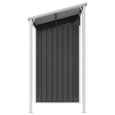 Tuinschuur met verlengd dak 277x110,5x181 cm staal antraciet