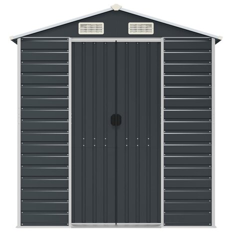 Tuinschuur 191x555x198 cm gegalvaniseerd staal antracietkleurig