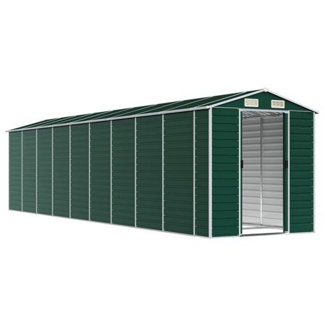 Tuinschuur 191x810x198 cm gegalvaniseerd staal groen
