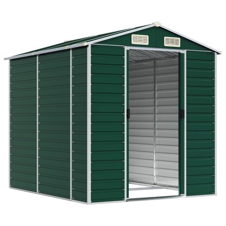Tuinschuur 191x215x198 cm gegalvaniseerd staal groen