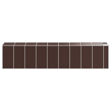 Tuinschuur 191x810x198 cm gegalvaniseerd staal bruin