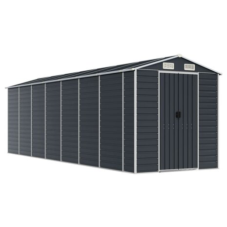 Tuinschuur 191x640x198 cm gegalvaniseerd staal antracietkleurig
