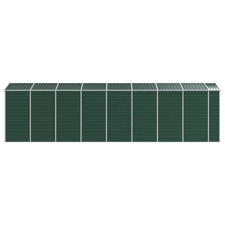 Tuinschuur 191x725x198 cm gegalvaniseerd staal groen