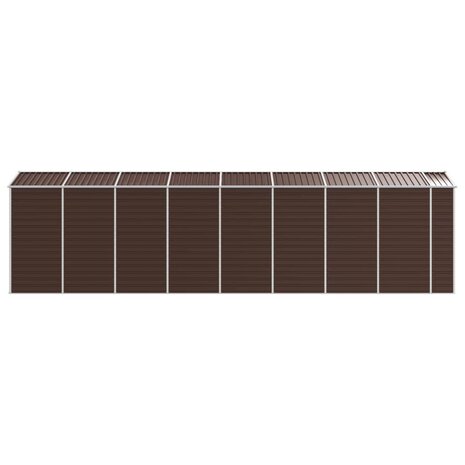 Tuinschuur 191x725x198 cm gegalvaniseerd staal bruin