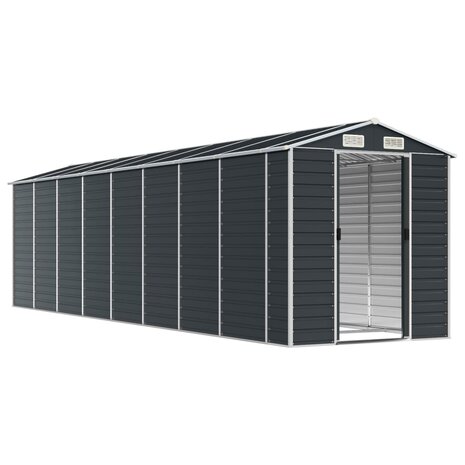 Tuinschuur 191x725x198 cm gegalvaniseerd staal antracietkleurig