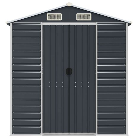 Tuinschuur 191x725x198 cm gegalvaniseerd staal antracietkleurig