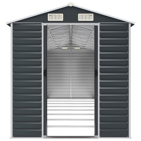 Tuinschuur 191x725x198 cm gegalvaniseerd staal antracietkleurig