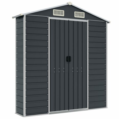 Tuinschuur 191x725x198 cm gegalvaniseerd staal antracietkleurig