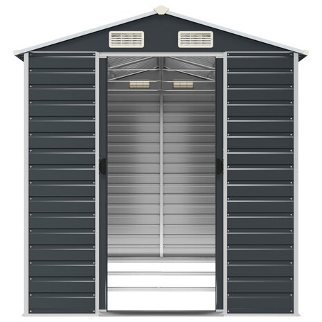 Tuinschuur 191x300x198 cm gegalvaniseerd staal antracietkleurig
