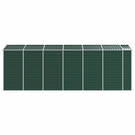 Tuinschuur 191x555x198 cm gegalvaniseerd staal groen