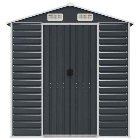 Tuinschuur 191x810x198 cm gegalvaniseerd staal antracietkleurig
