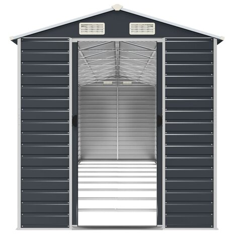 Tuinschuur 191x810x198 cm gegalvaniseerd staal antracietkleurig