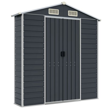 Tuinschuur 191x810x198 cm gegalvaniseerd staal antracietkleurig