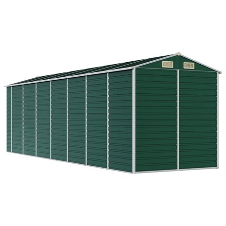 Tuinschuur 191x640x198 cm gegalvaniseerd staal groen