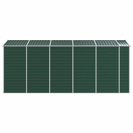 Tuinschuur 191x470x198 cm gegalvaniseerd staal groen