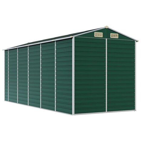 Tuinschuur 191x470x198 cm gegalvaniseerd staal groen