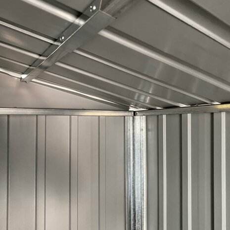 Tuinschuur 191x810x198 cm gegalvaniseerd staal lichtbruin