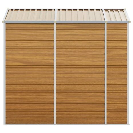 Tuinschuur 191x215x198 cm gegalvaniseerd staal lichtbruin
