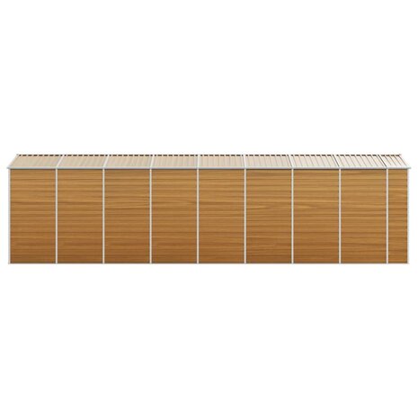 Tuinschuur 191x725x198 cm gegalvaniseerd staal lichtbruin