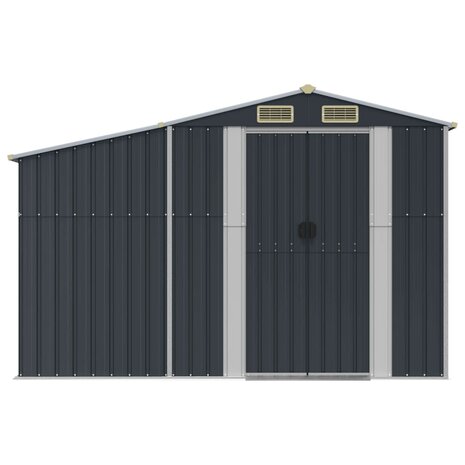 Tuinschuur 277x279x179 cm gegalvaniseerd staal antracietkleurig