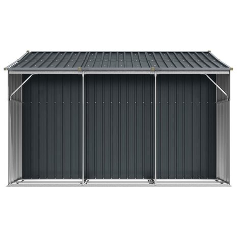 Tuinschuur 277x279x179 cm gegalvaniseerd staal antracietkleurig