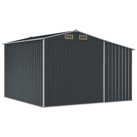 Tuinschuur 277x279x179 cm gegalvaniseerd staal antracietkleurig