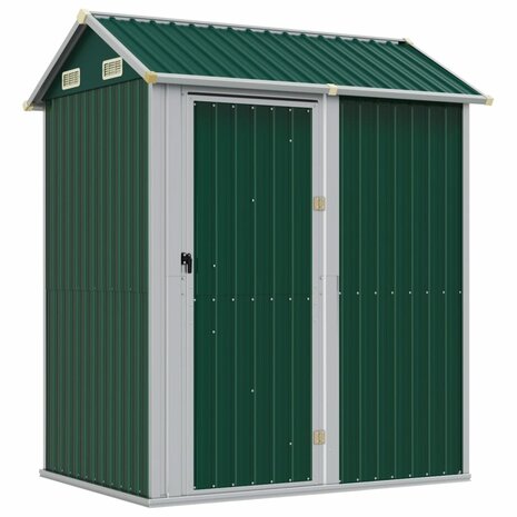 Tuinschuur 192x152,5x237 cm gegalvaniseerd staal groen