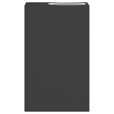 Buitenwandlampen 2 st gegoten aluminium zwart
