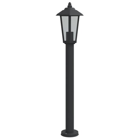 Vloerlamp voor buiten 80 cm roestvrijstaal zwart