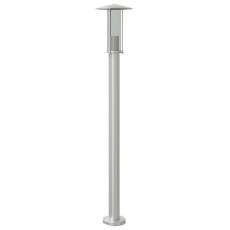 Vloerlamp voor buiten 100 cm roestvrijstaal zilverkleurig