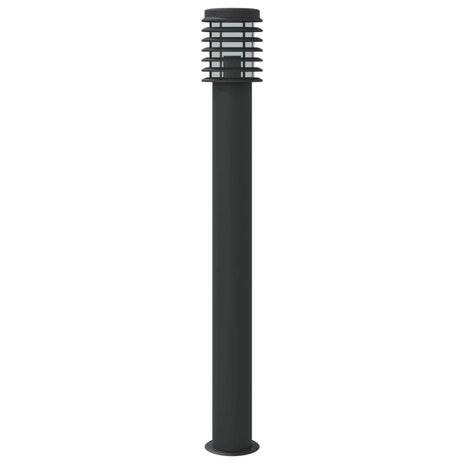 Vloerlamp voor buiten 3 st 110 cm roestvrijstaal zwart