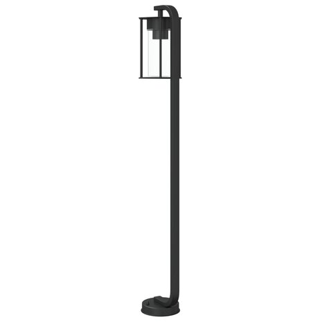 Vloerlamp voor buiten 3 st 100 cm roestvrij staal zwart