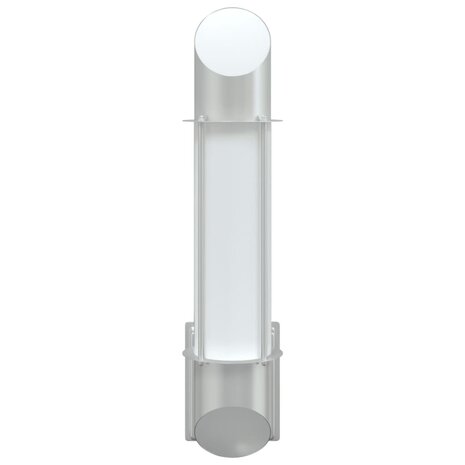 Buitenwandlamp roestvrij staal zilverkleurig