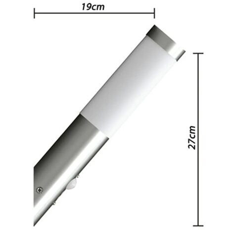 Buitenlamp RVS Enego met sensor (2 stuks)