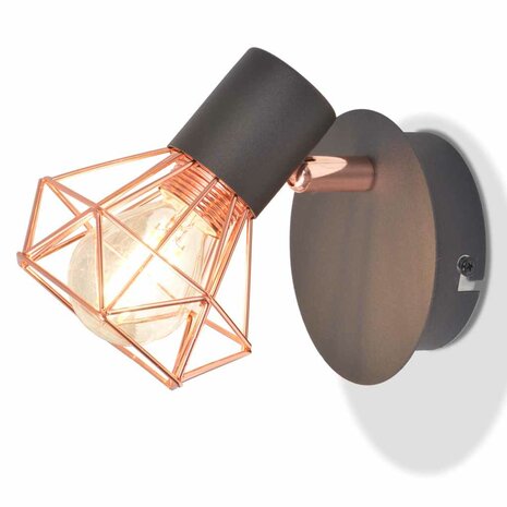 Wandlampen 2 st met LED 8 W