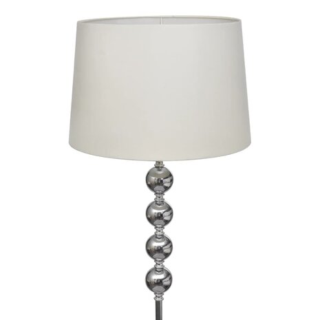 Vloerlamp met hoog standaard en 4 ballen wit