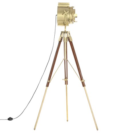 Vloerlamp driepoot 193 cm massief mangohout