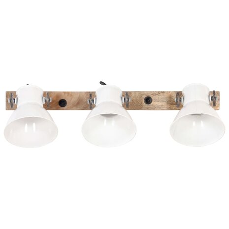 Wandlamp industrieel E27 65x25 cm wit