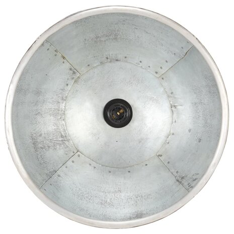 Hanglamp industrieel rond 25 W E27 40 cm zilverkleurig