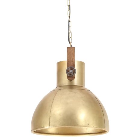 Hanglamp industrieel rond 25 W E27 40 cm messingkleurig