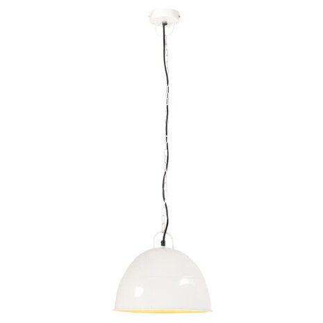 Hanglamp industrieel vintage rond 25 W E27 31 cm wit