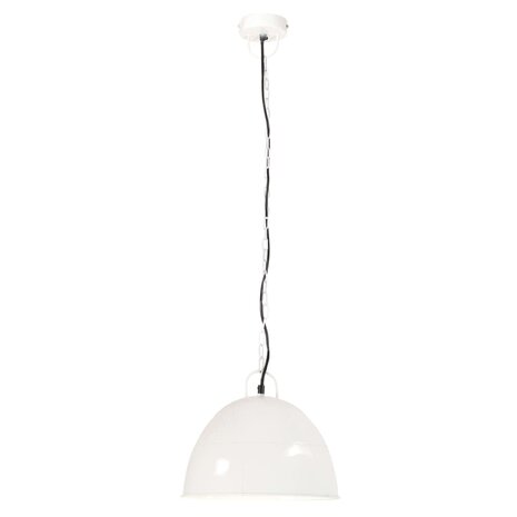 Hanglamp industrieel vintage rond 25 W E27 31 cm wit