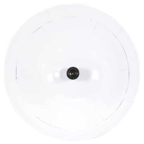 Hanglamp industrieel vintage rond 25 W E27 31 cm wit
