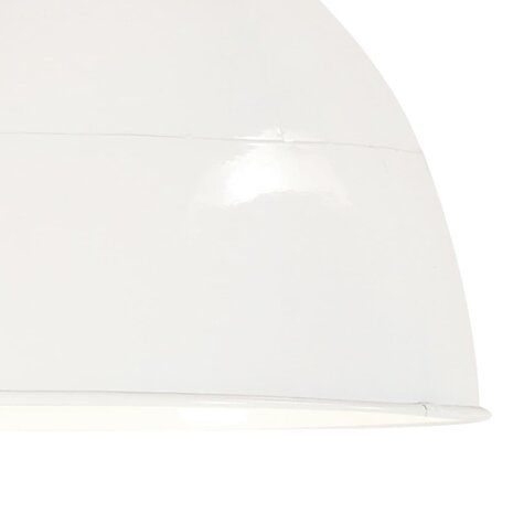 Hanglamp industrieel vintage rond 25 W E27 31 cm wit