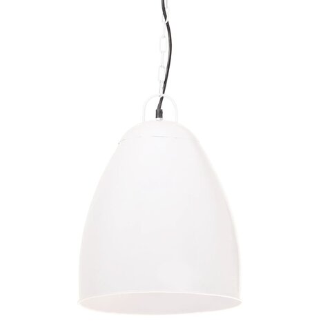 Hanglamp industrieel rond 25 W E27 32 cm wit