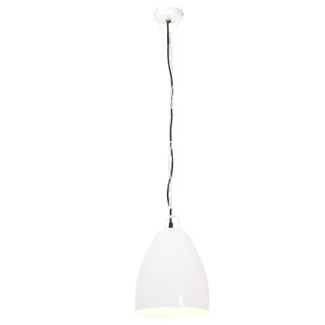 Hanglamp industrieel rond 25 W E27 32 cm wit