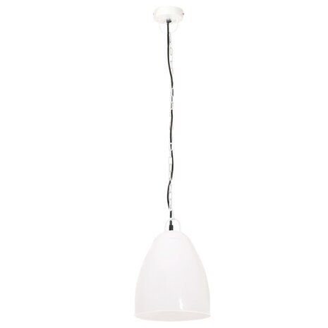 Hanglamp industrieel rond 25 W E27 32 cm wit