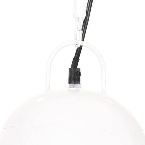 Hanglamp industrieel rond 25 W E27 32 cm wit